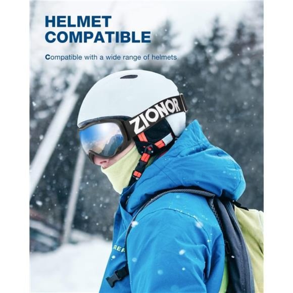 Lagopus B1 Ski Goggles OTG Anti fog Snow Goggles UV Protection Snowboard Goggles - Picture 3 of 6